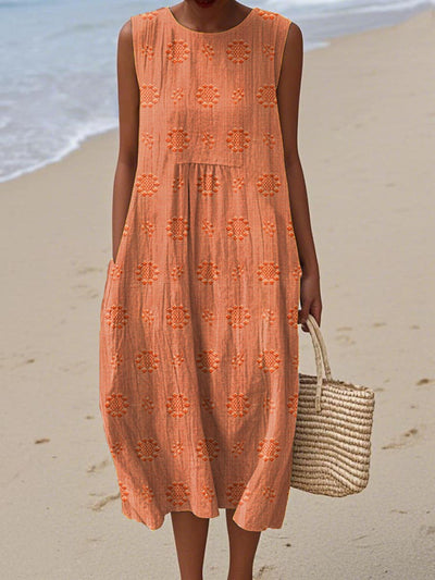RUTH | PRINTED LONG DRESS WITH TUMMY COVERAGE