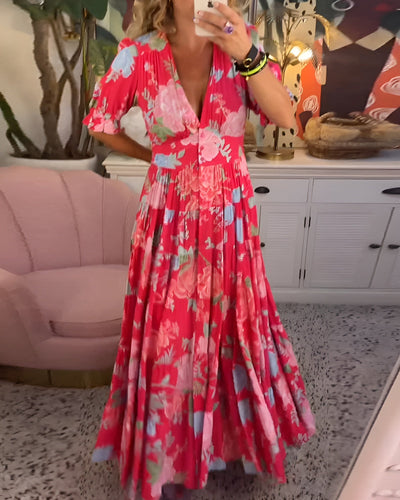 DORIS | FLORAL SUMMER DRESS WITH PRACTICAL ELEGANCE