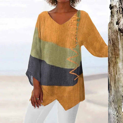 GWENDOLINE | ELEGANT TRICOLOUR BLOUSE WITH LUXE COMFORT