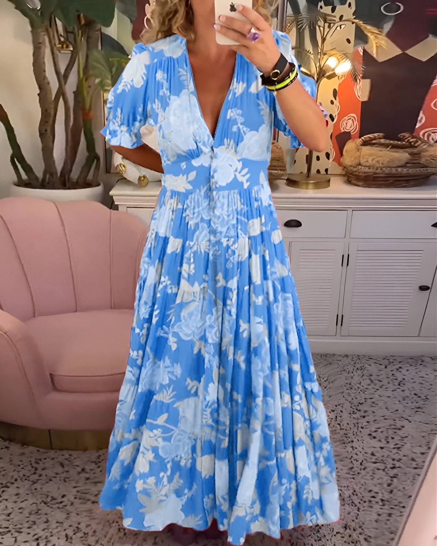 DORIS | FLORAL SUMMER DRESS WITH PRACTICAL ELEGANCE