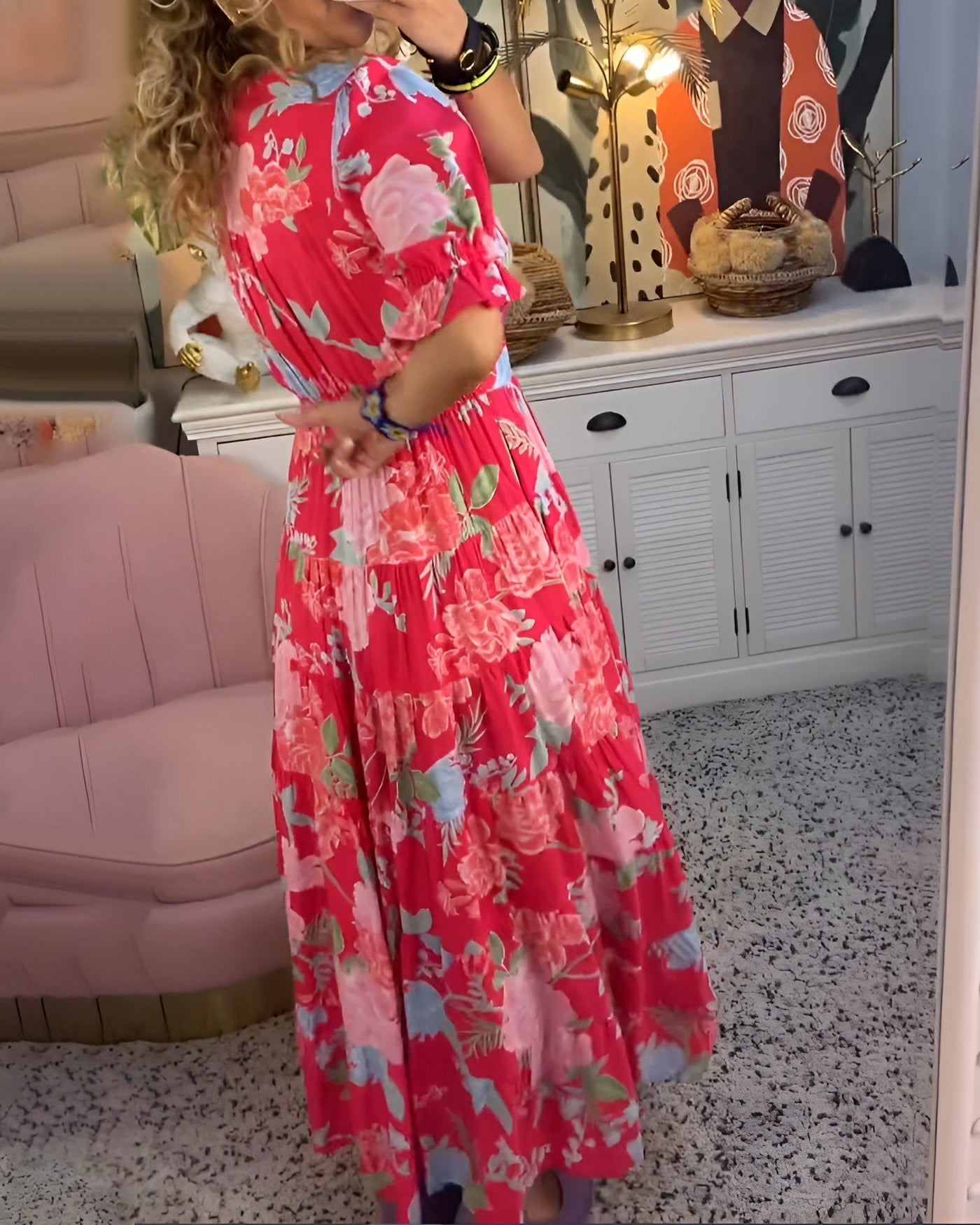 DORIS | FLORAL SUMMER DRESS WITH PRACTICAL ELEGANCE