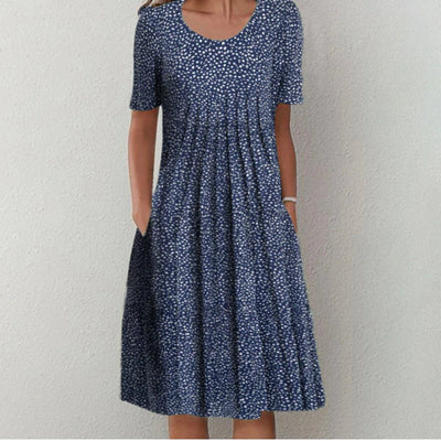 VICTORIA | ELEGANT FLORAL DRESS WITH TUMMY-FLATTERING LAYERS