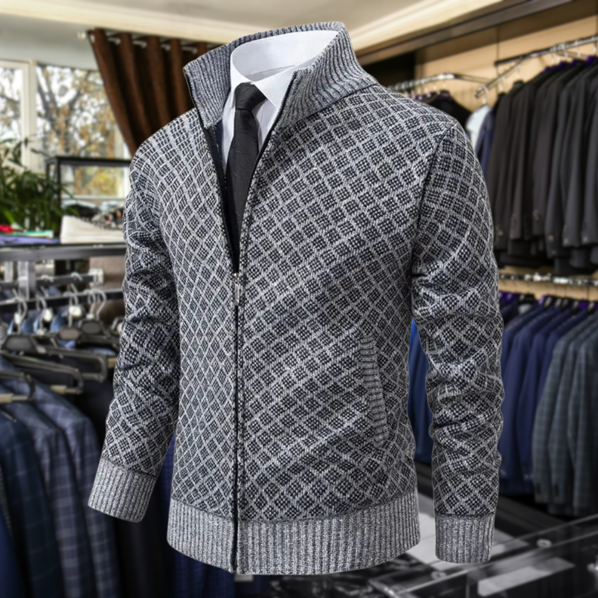 Mike's | Modern Gentleman Zip Cardigan