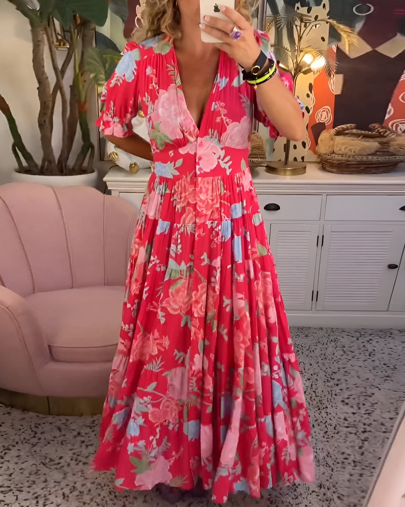 DORIS | FLORAL SUMMER DRESS WITH PRACTICAL ELEGANCE