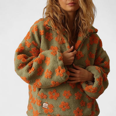 Mike's | Fleece Flower Sweater