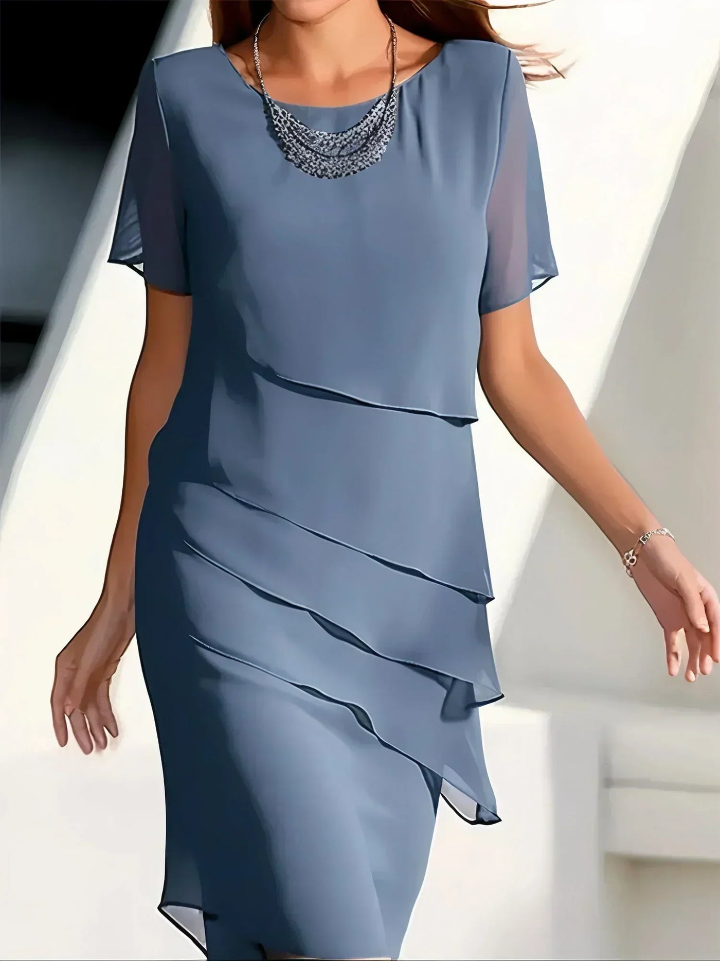 REESE | ELEGANT FITTED DRESS WITH TUMMY COVERAGE