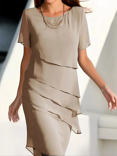 REESE | ELEGANT FITTED DRESS WITH TUMMY COVERAGE