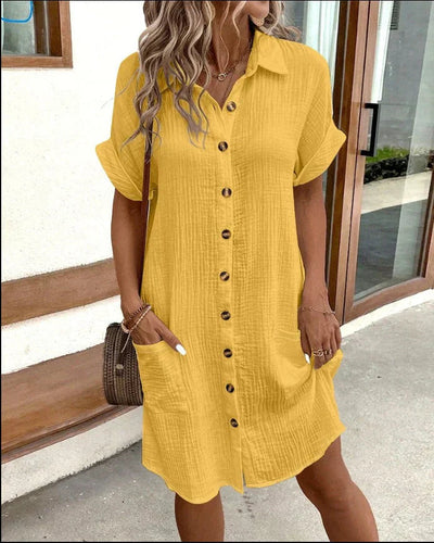 ELODIE | CHIC POLO DRESS WITH TUMMY-FLATTERING