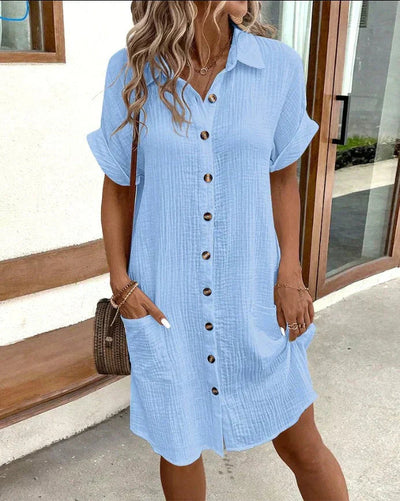 ELODIE | CHIC POLO DRESS WITH TUMMY-FLATTERING