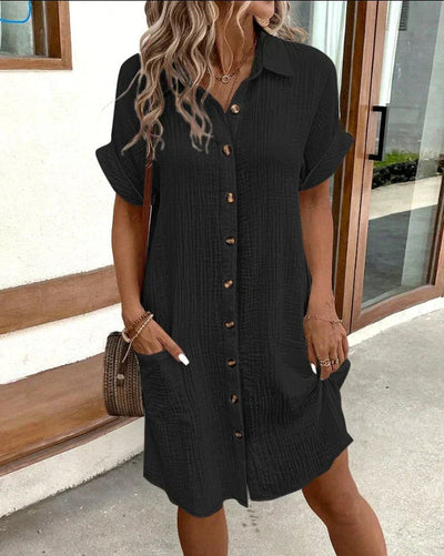 ELODIE | CHIC POLO DRESS WITH TUMMY-FLATTERING