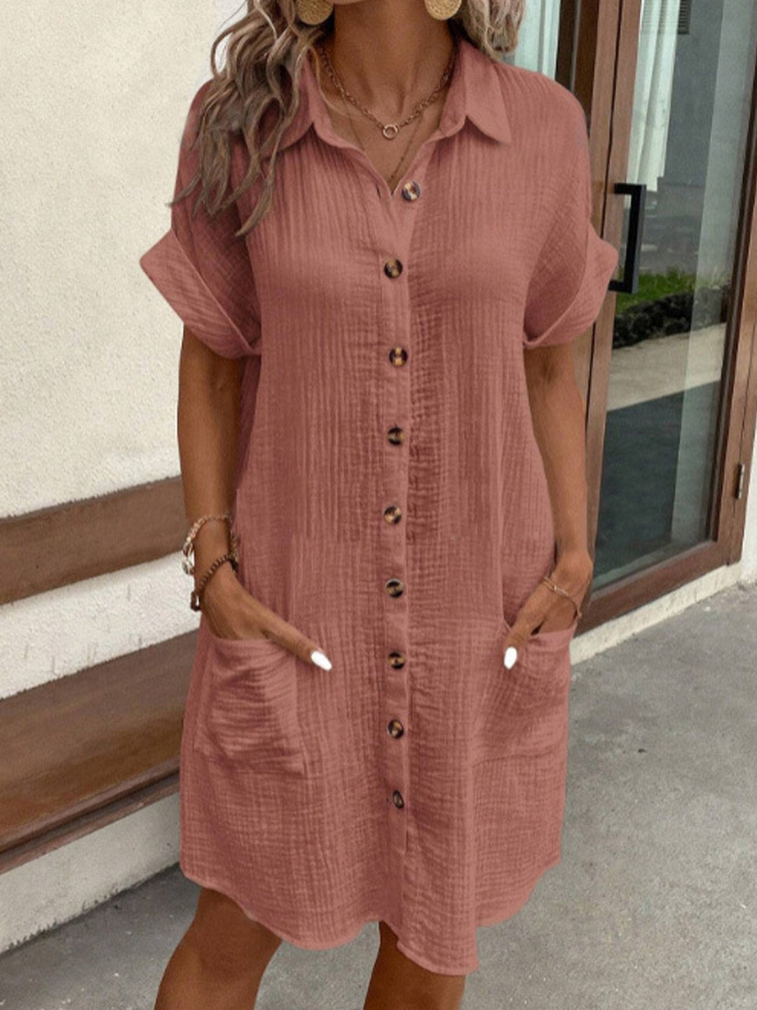 ELODIE | CHIC POLO DRESS WITH TUMMY-FLATTERING