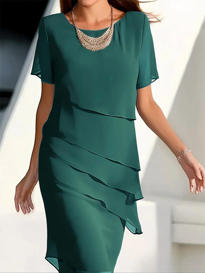 REESE | ELEGANT FITTED DRESS WITH TUMMY COVERAGE