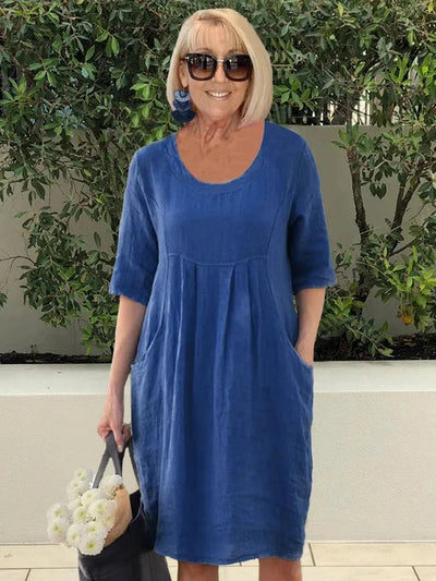 MILLIE - FLOWING A-LINE TUNIC DRESS WITH FLATTERING TUMMY COVERAGE