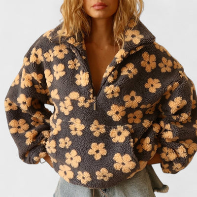 Mike's | Fleece Flower Sweater