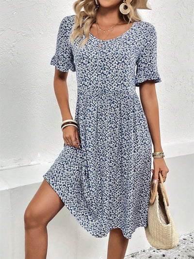 ELIZA | FLORAL PRINTED SUMMER DRESS WITH TUMMY COVERAGE