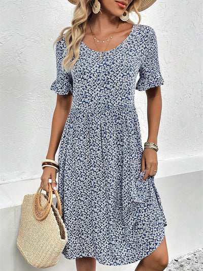 ELIZA | FLORAL PRINTED SUMMER DRESS WITH TUMMY COVERAGE