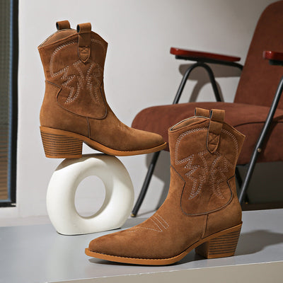 Daphne™ Western Cowboy Ankle Boots