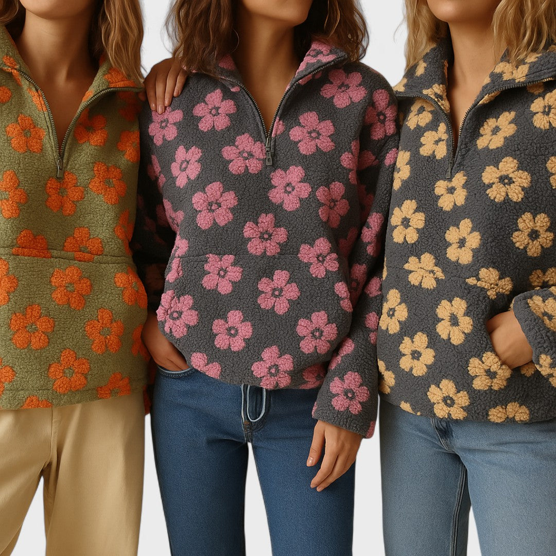 Mike's | Fleece Flower Sweater