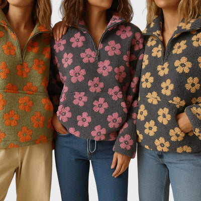Mike's | Fleece Flower Sweater