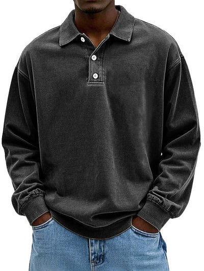 Quinlan™ Men Long Sleeve Polo Shirt