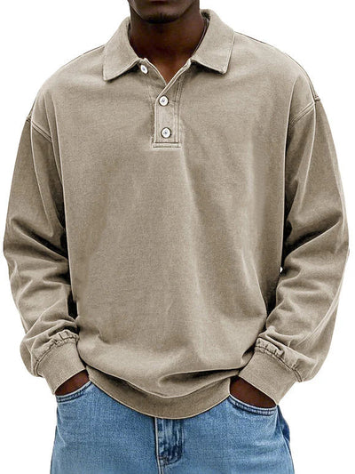 Quinlan™ Men Long Sleeve Polo Shirt